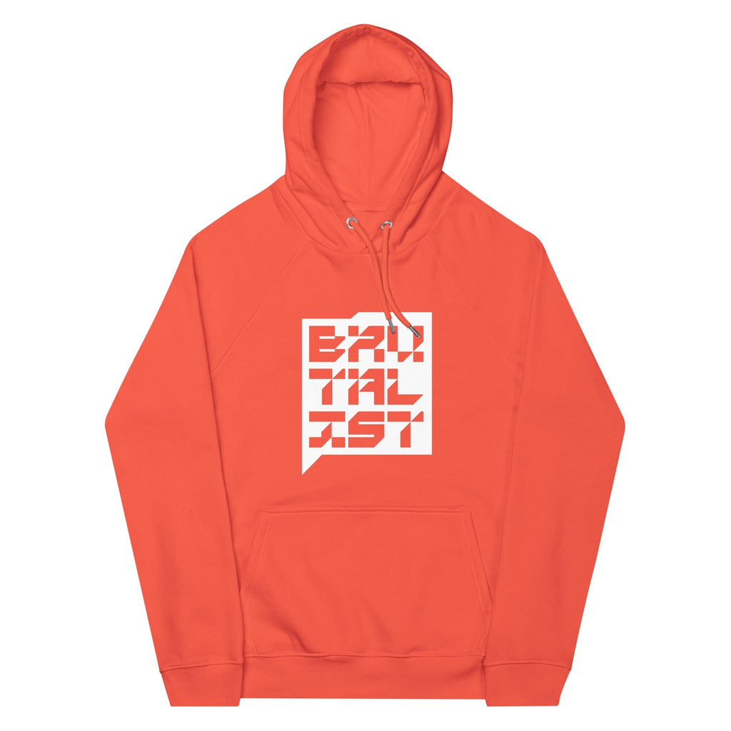 BRUTALIST FORCE eco raglan hoodie Embattled Clothing Burnt Orange XS 