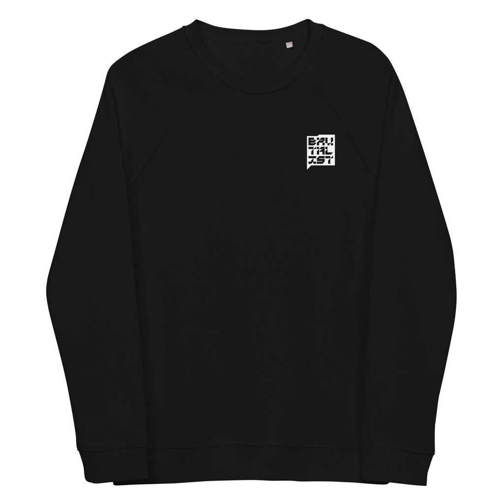BRUTALIST FORCE organic raglan sweatshirt Embattled Clothing Black XS 