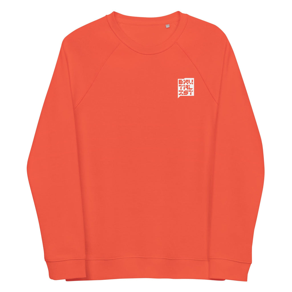 BRUTALIST FORCE organic raglan sweatshirt Embattled Clothing Burnt Orange XS 