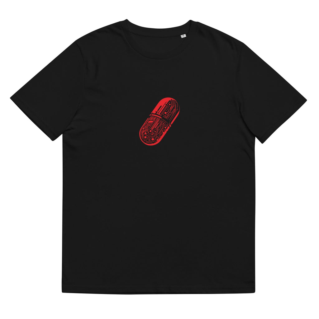 CYBERNETIC RED-PILL organic cotton t-shirt Embattled Clothing Black S 