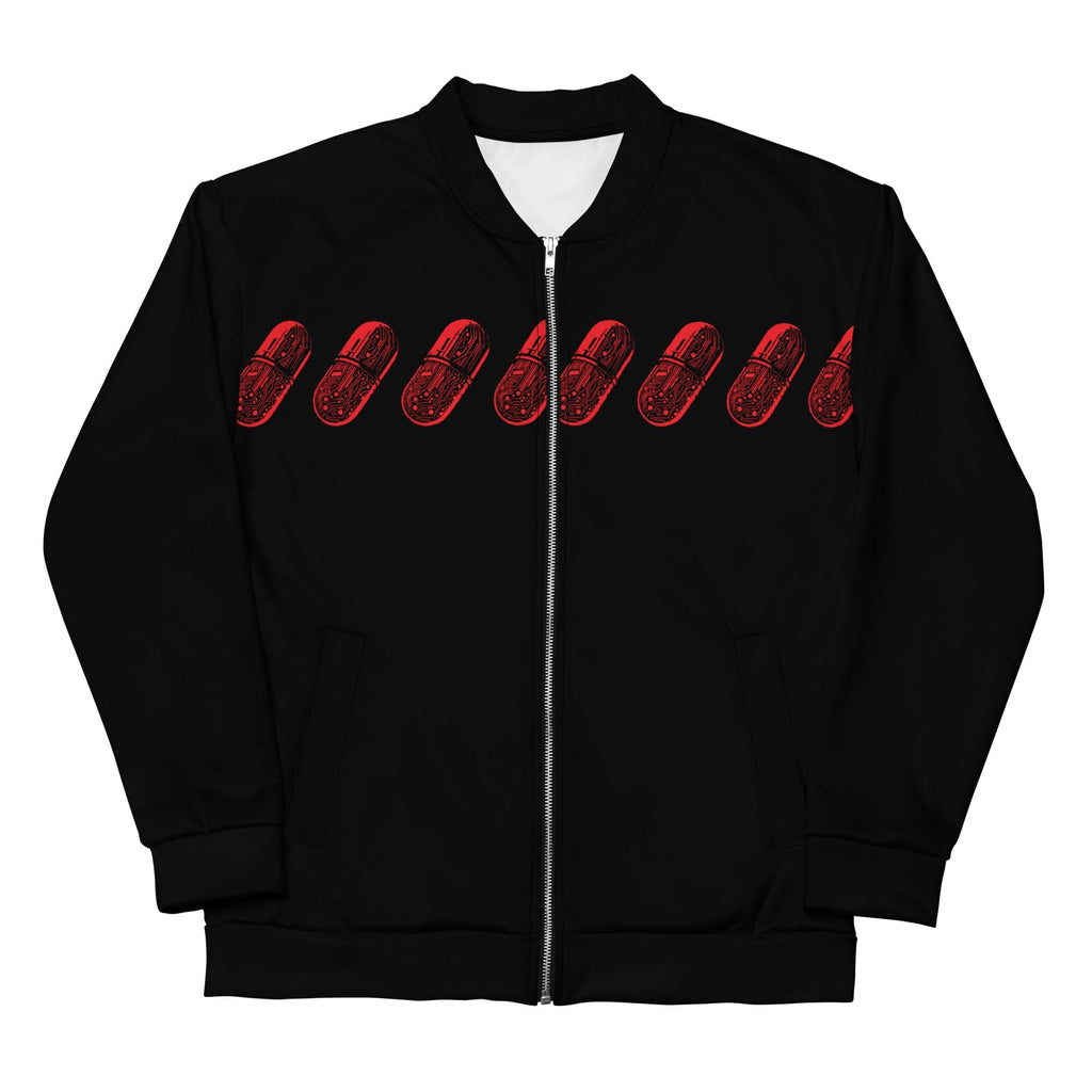 CYBERNETIC RED-PILL Unisex Bomber Jacket Embattled Clothing XS 