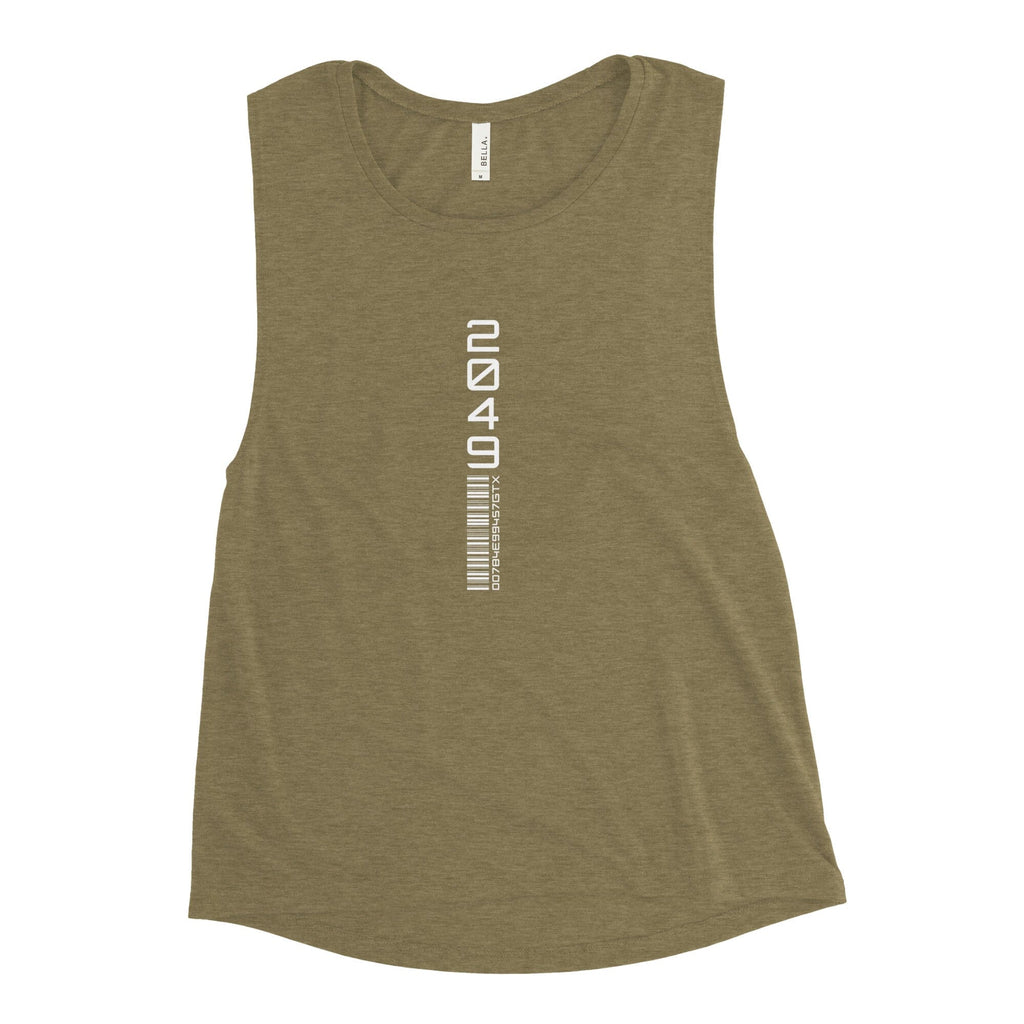 DECODED TYPE 4.0 Ladies’ Muscle Tank Embattled Clothing Heather Olive S 