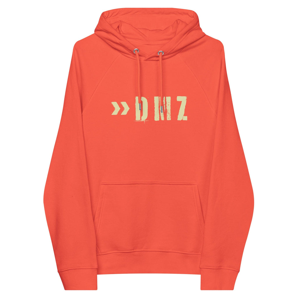 Demilitarized Zone 2049 eco raglan hoodie Embattled Clothing Burnt Orange XS 