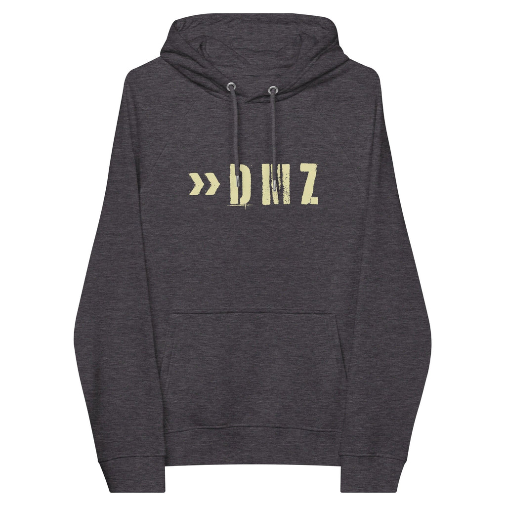 Demilitarized Zone 2049 eco raglan hoodie Embattled Clothing Charcoal Melange XS 