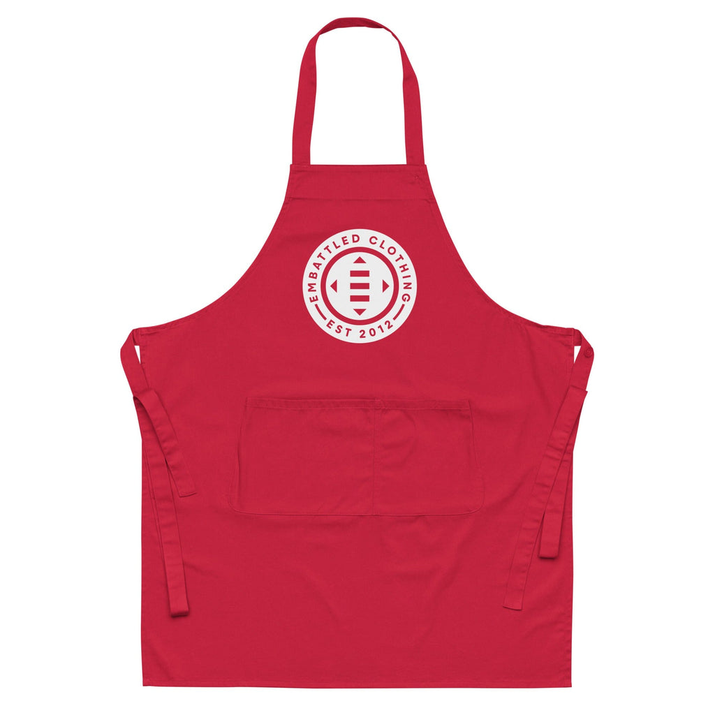 EC Gastronomy Study Organic cotton apron Embattled Clothing Red 