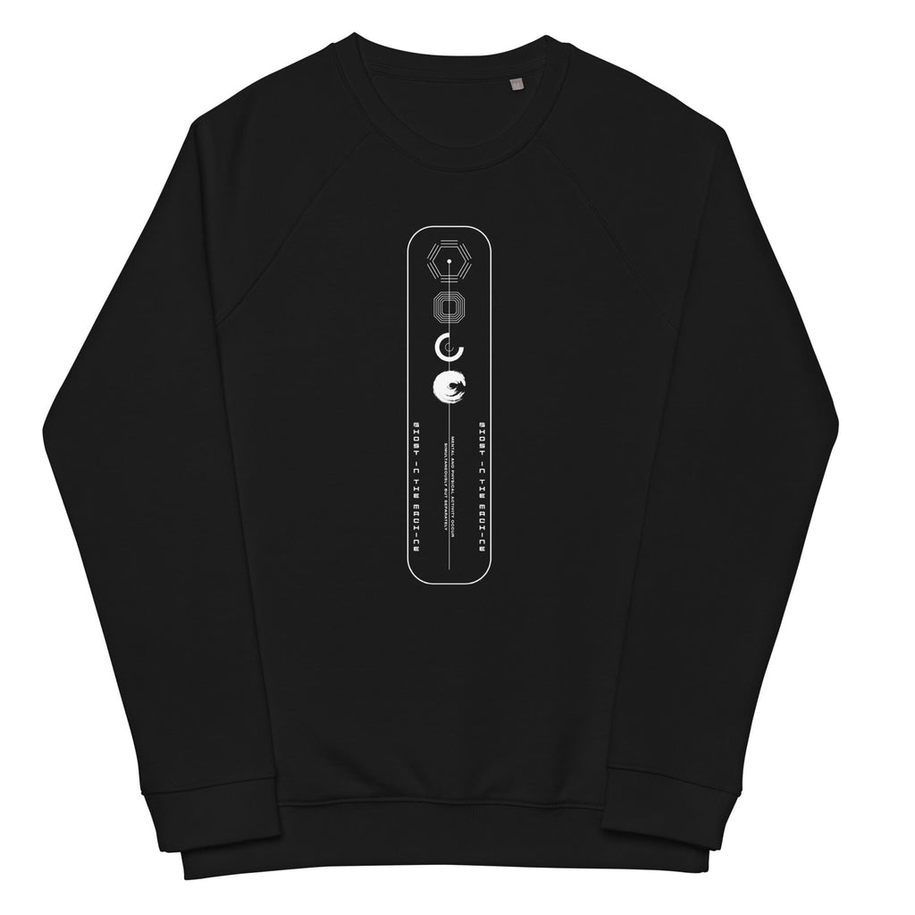 ETERNAL WARRIOR WAY organic raglan sweatshirt Embattled Clothing Black XS 