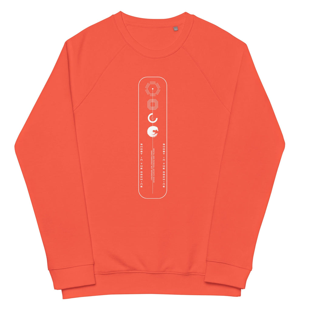 ETERNAL WARRIOR WAY organic raglan sweatshirt Embattled Clothing Burnt Orange XS 