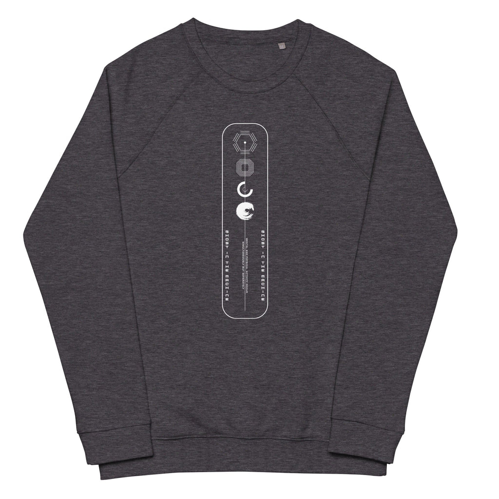 ETERNAL WARRIOR WAY organic raglan sweatshirt Embattled Clothing Charcoal Melange XS 