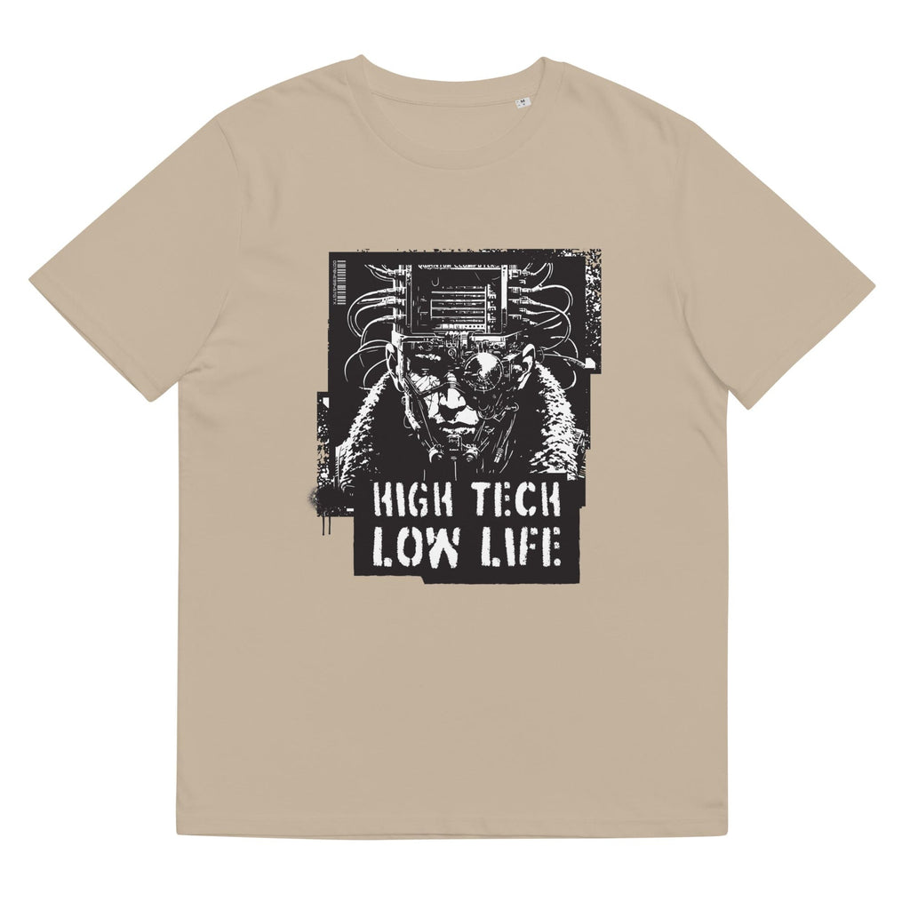 HIGH TECH - LOW LIFE organic cotton t-shirt Embattled Clothing Desert Dust S 