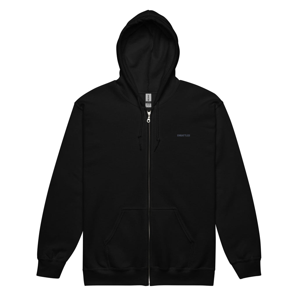 INVISIBLE EC-H12 heavy blend zip hoodie Embattled Clothing Black S 