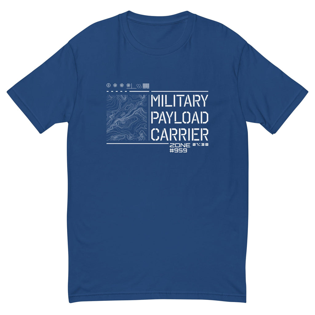 MILITARY PAYLOAD CARRIER Short Sleeve T-shirt Embattled Clothing Royal Blue XS 