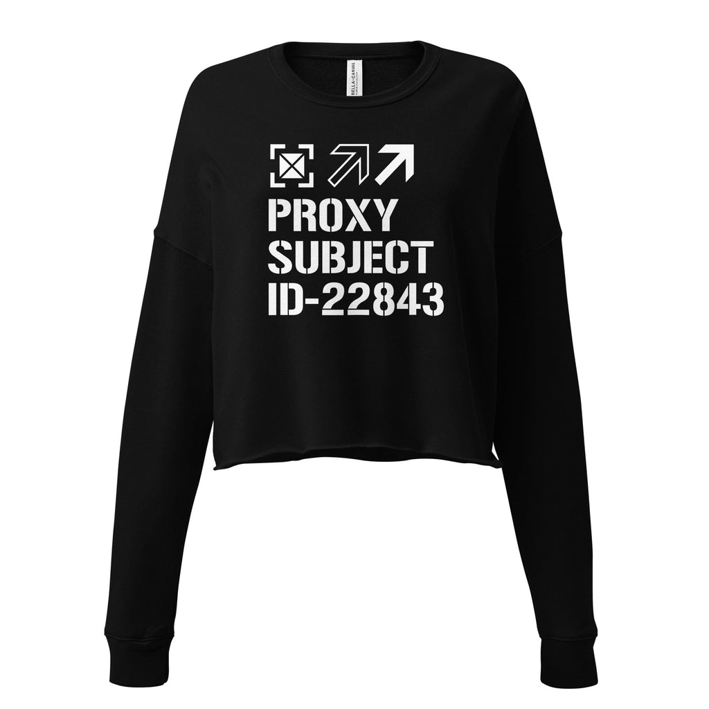 MILITARY SUBJECT ID-22843 Crop Sweatshirt Embattled Clothing Black S 