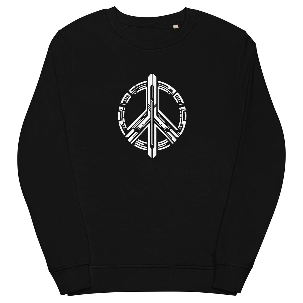 PEACEFUL FUTURE INSIGNIA organic sweatshirt Embattled Clothing Black S 
