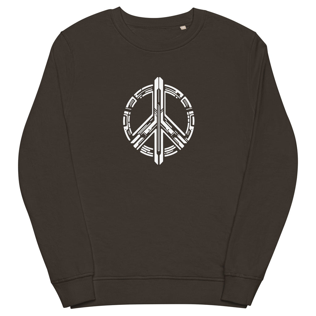 PEACEFUL FUTURE INSIGNIA organic sweatshirt Embattled Clothing Deep Charcoal Grey S 
