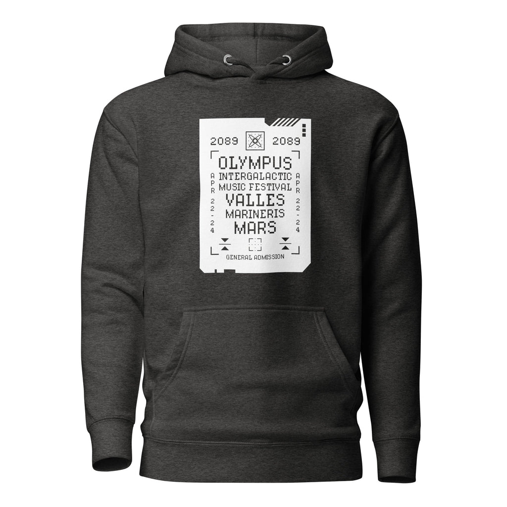 2089 OLYMPUS intergalactic Music Festival Hoodie Embattled Clothing Charcoal Heather S 