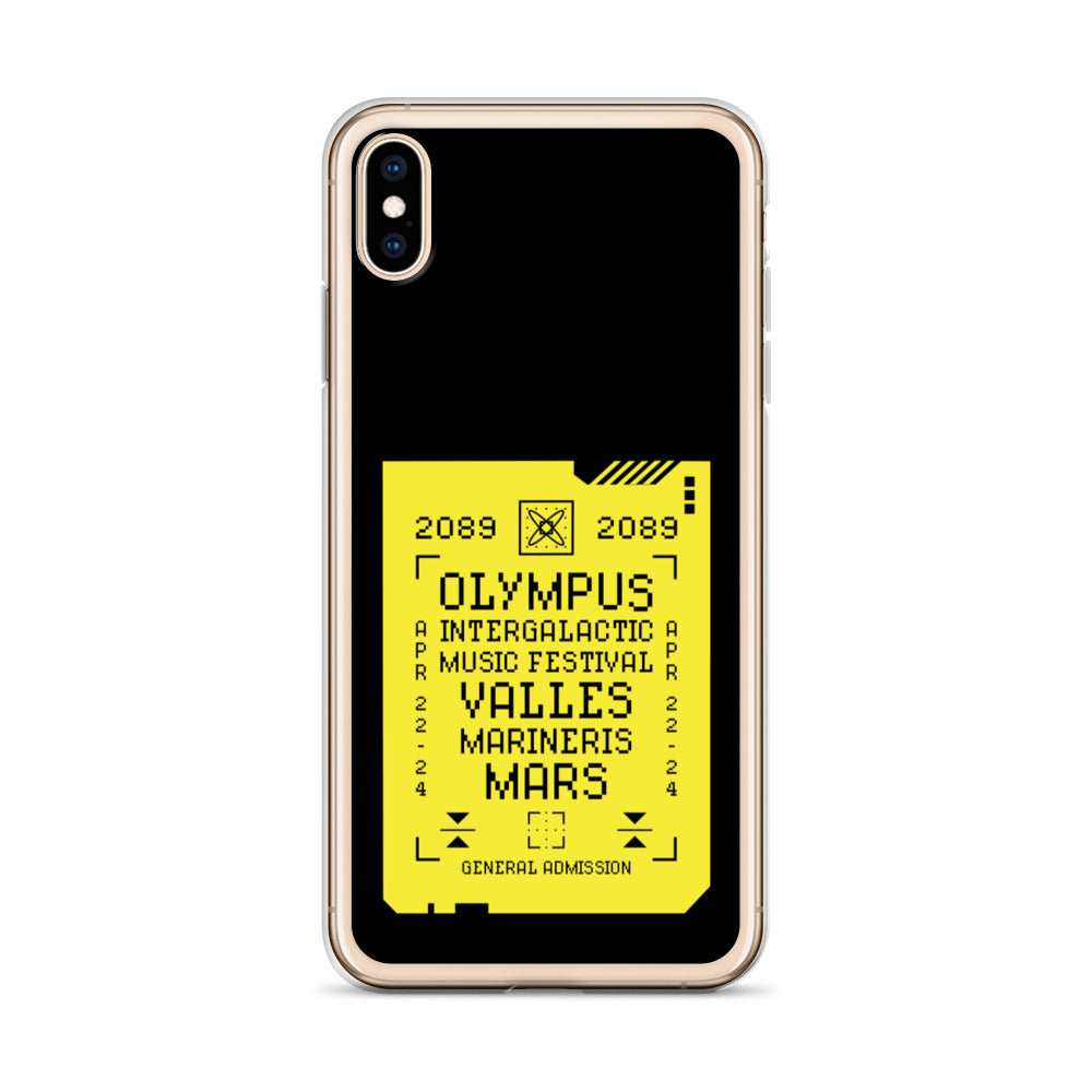 2089 OLYMPUS intergalactic Music Festival (SULFURIC YELLOW) iPhone Case Embattled Clothing 