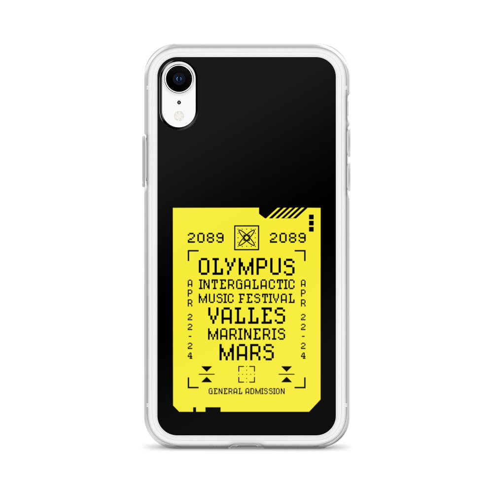 2089 OLYMPUS intergalactic Music Festival (SULFURIC YELLOW) iPhone Case Embattled Clothing 