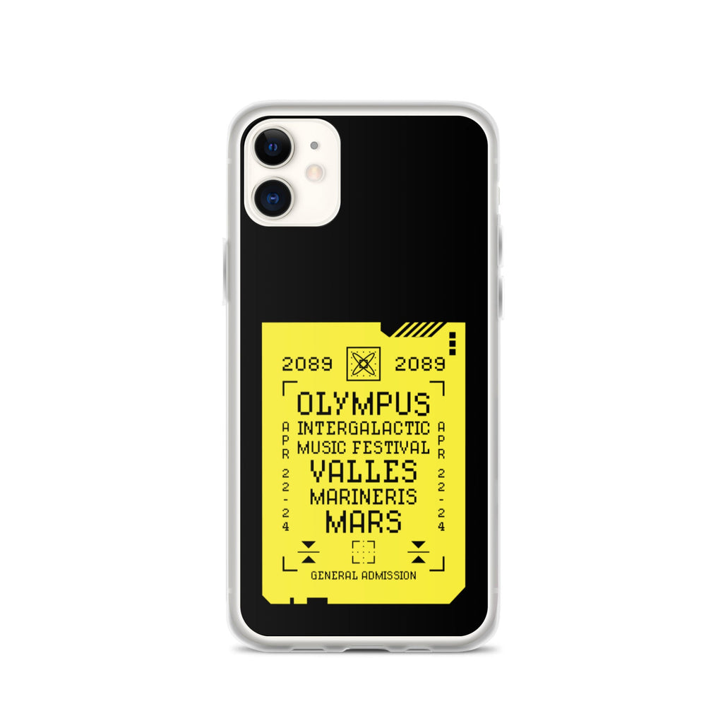 2089 OLYMPUS intergalactic Music Festival (SULFURIC YELLOW) iPhone Case Embattled Clothing iPhone 11 