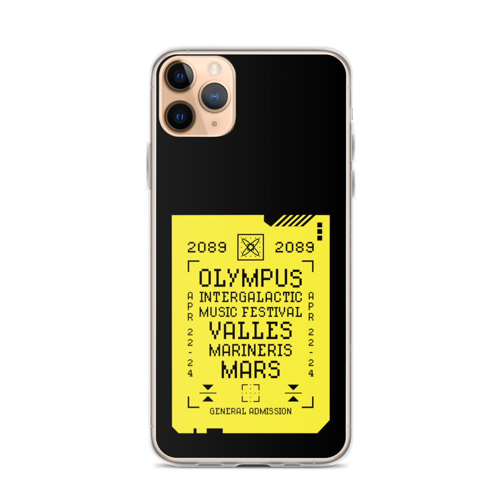 2089 OLYMPUS intergalactic Music Festival (SULFURIC YELLOW) iPhone Case Embattled Clothing iPhone 11 Pro Max 
