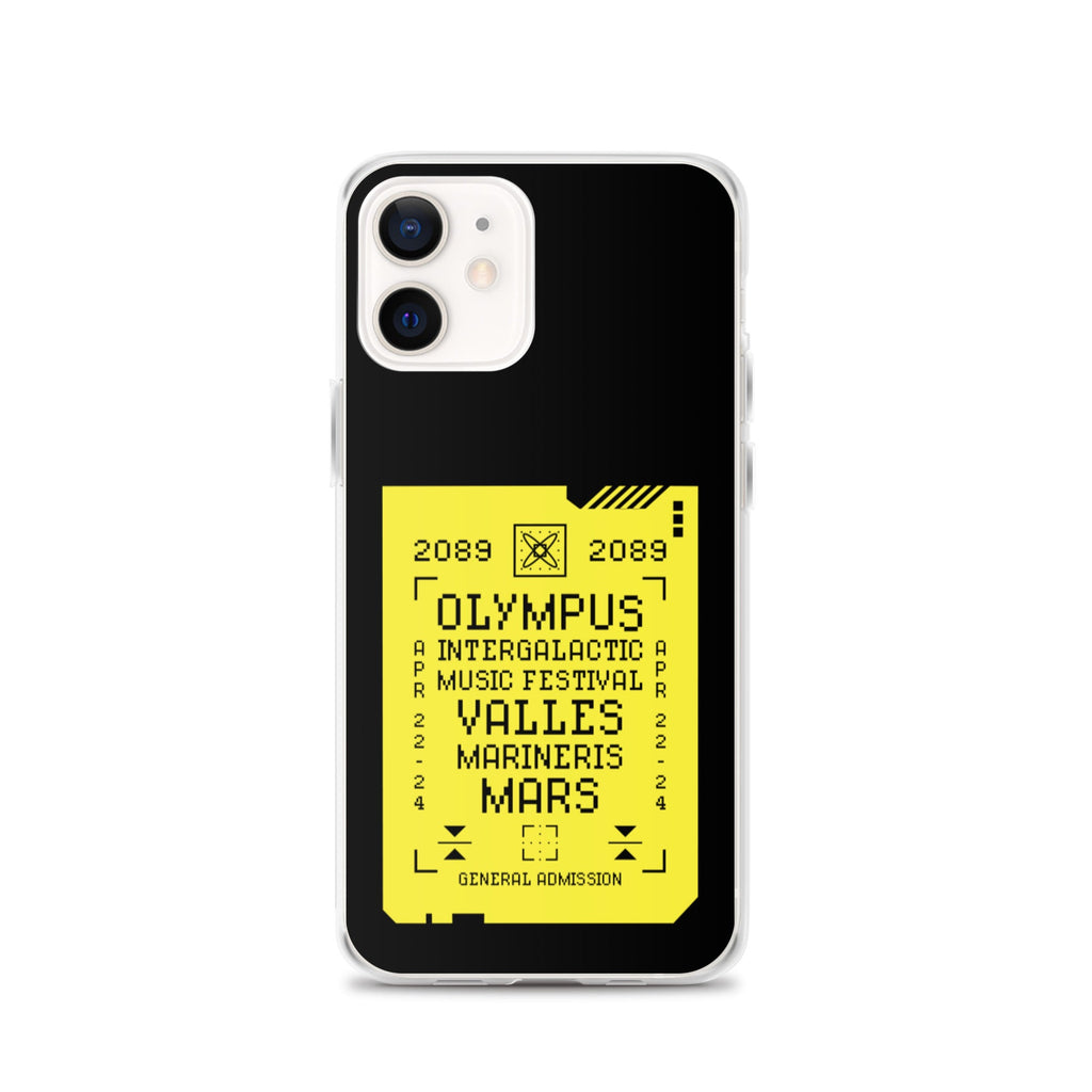 2089 OLYMPUS intergalactic Music Festival (SULFURIC YELLOW) iPhone Case Embattled Clothing iPhone 12 