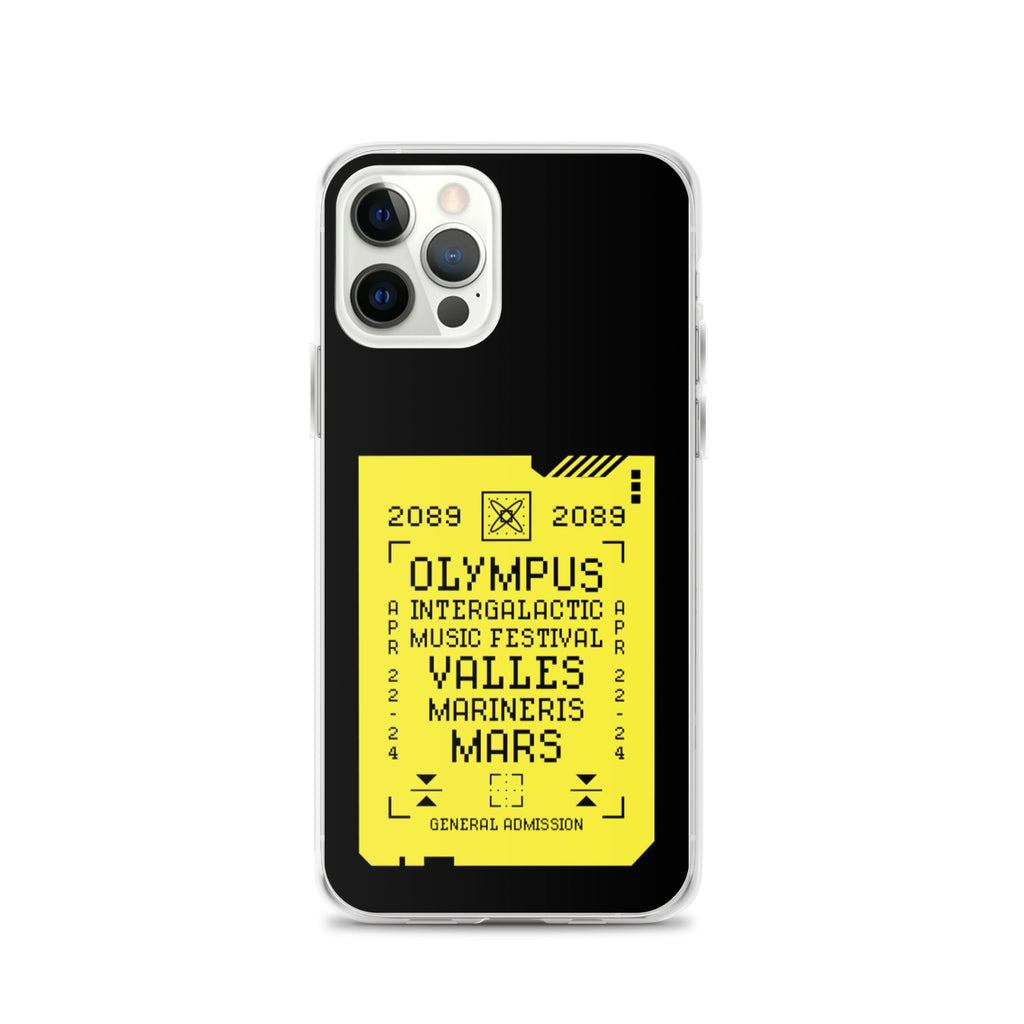 2089 OLYMPUS intergalactic Music Festival (SULFURIC YELLOW) iPhone Case Embattled Clothing iPhone 12 Pro 