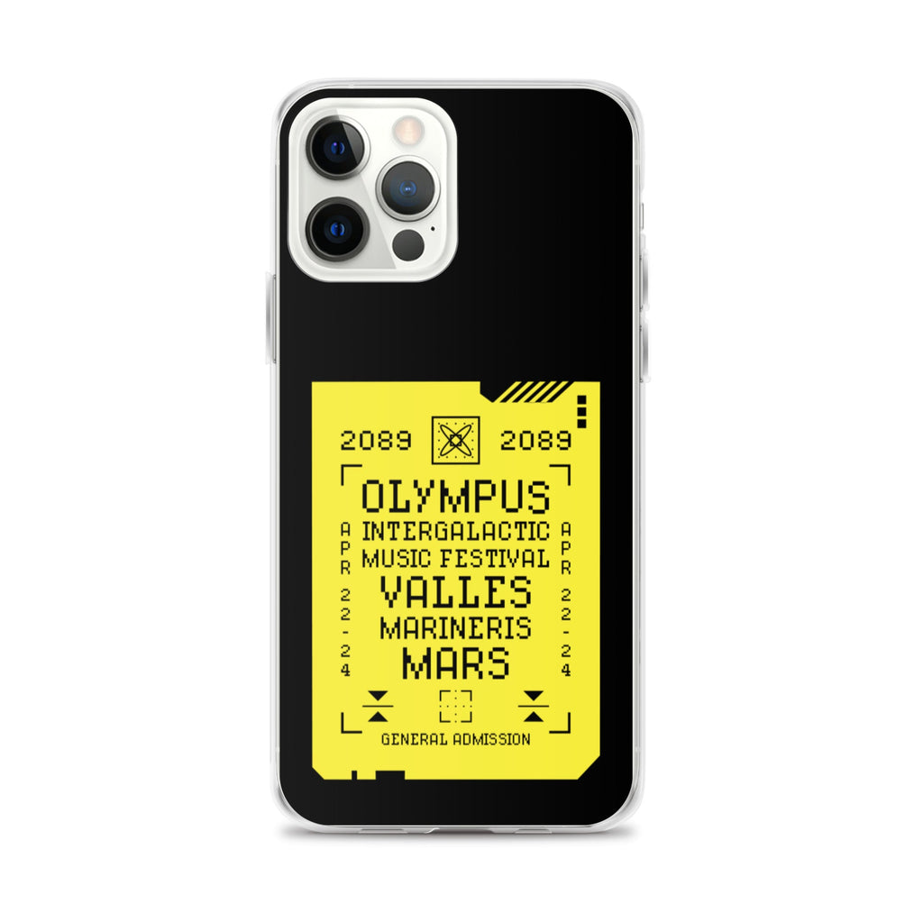 2089 OLYMPUS intergalactic Music Festival (SULFURIC YELLOW) iPhone Case Embattled Clothing iPhone 12 Pro Max 