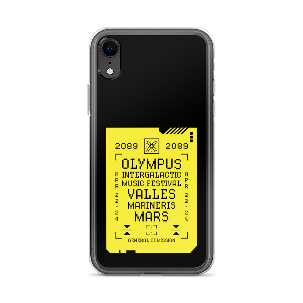 2089 OLYMPUS intergalactic Music Festival (SULFURIC YELLOW) iPhone Case Embattled Clothing iPhone XR 