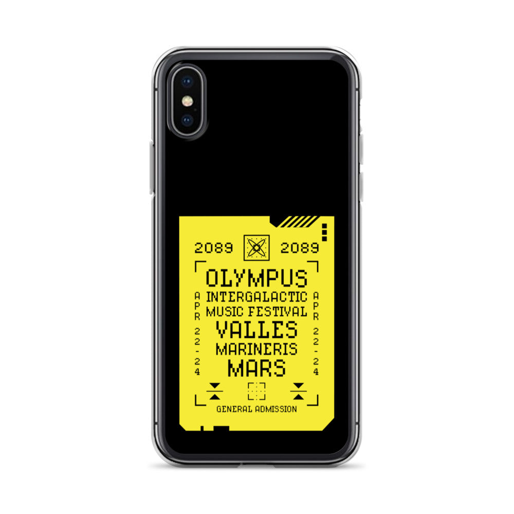2089 OLYMPUS intergalactic Music Festival (SULFURIC YELLOW) iPhone Case Embattled Clothing iPhone X/XS 