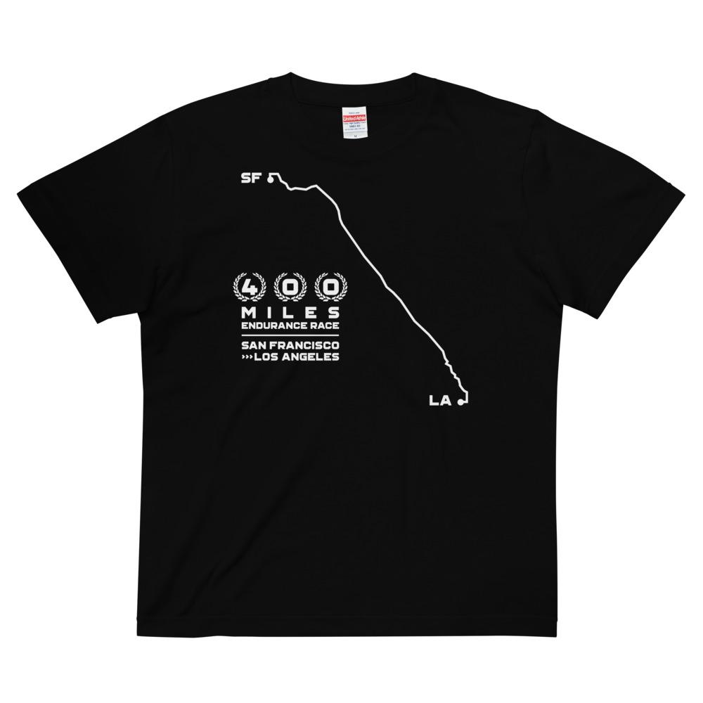 400 MILES RACE quality tee Embattled Clothing Black S 