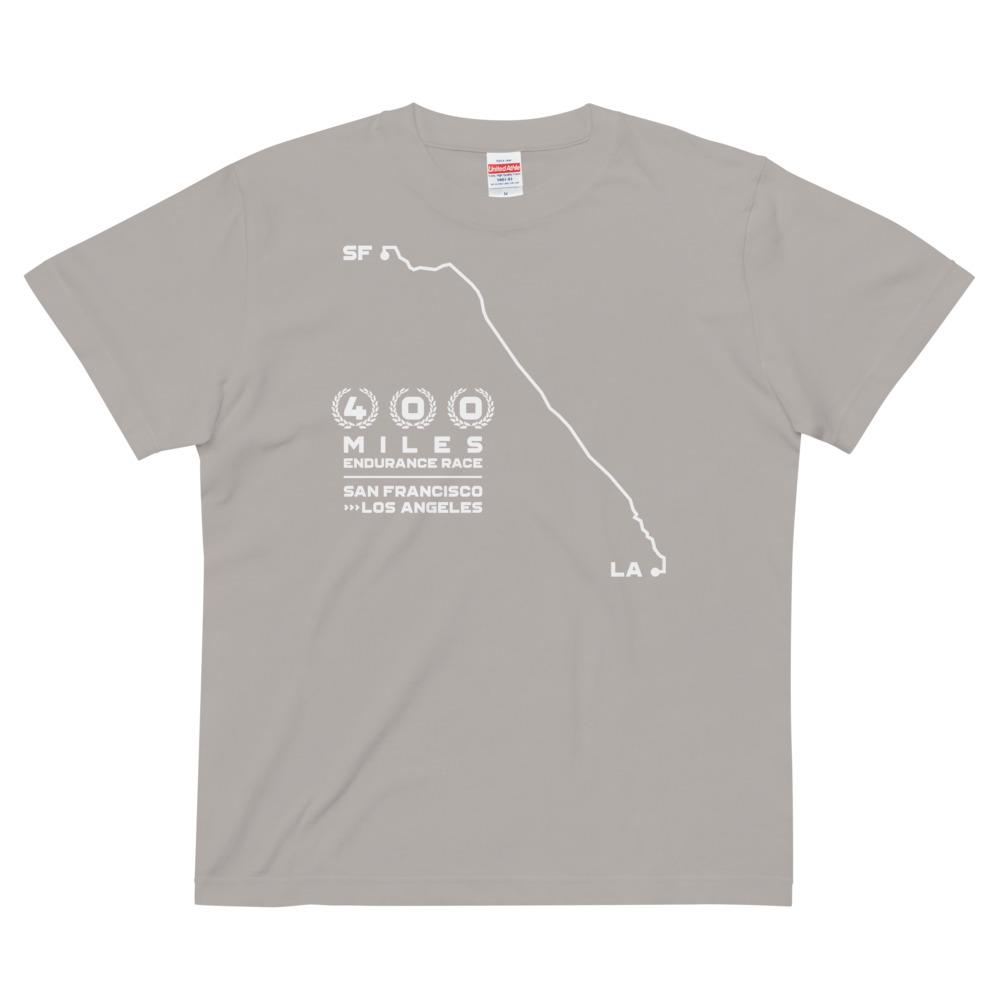 400 MILES RACE quality tee Embattled Clothing Light Grey S 