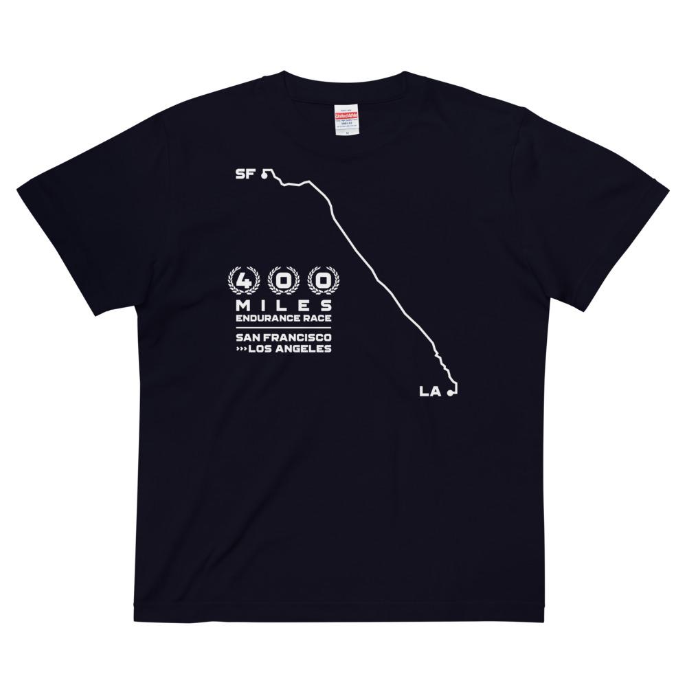 400 MILES RACE quality tee Embattled Clothing Navy S 
