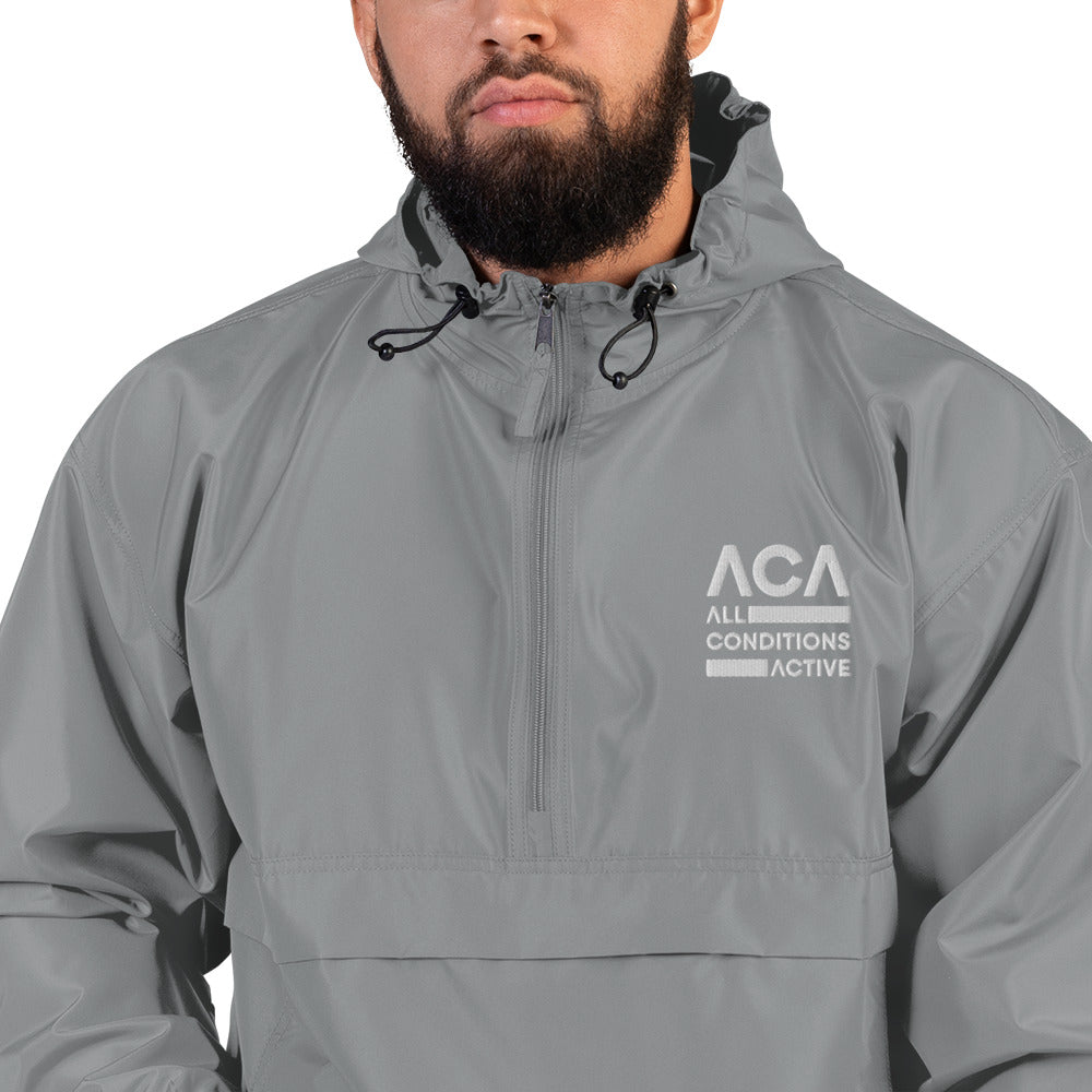 ACA Apex Tech Embroidered Champion Packable Jacket Embattled Clothing Graphite S 