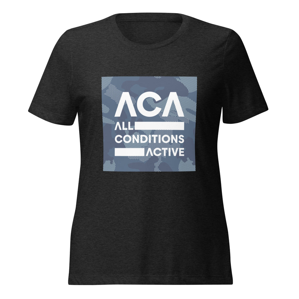 ACA Army Women’s relaxed tri-blend t-shirt Embattled Clothing Charcoal-Black Triblend S 