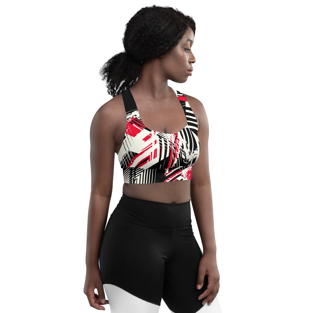 ACA CYBER-WILD (RED ALERT) Longline sports bra Embattled Clothing XS 