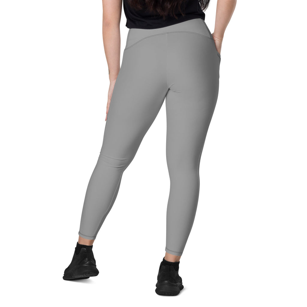 ACA Moon Dust Gray Crossover leggings with pockets Embattled Clothing 