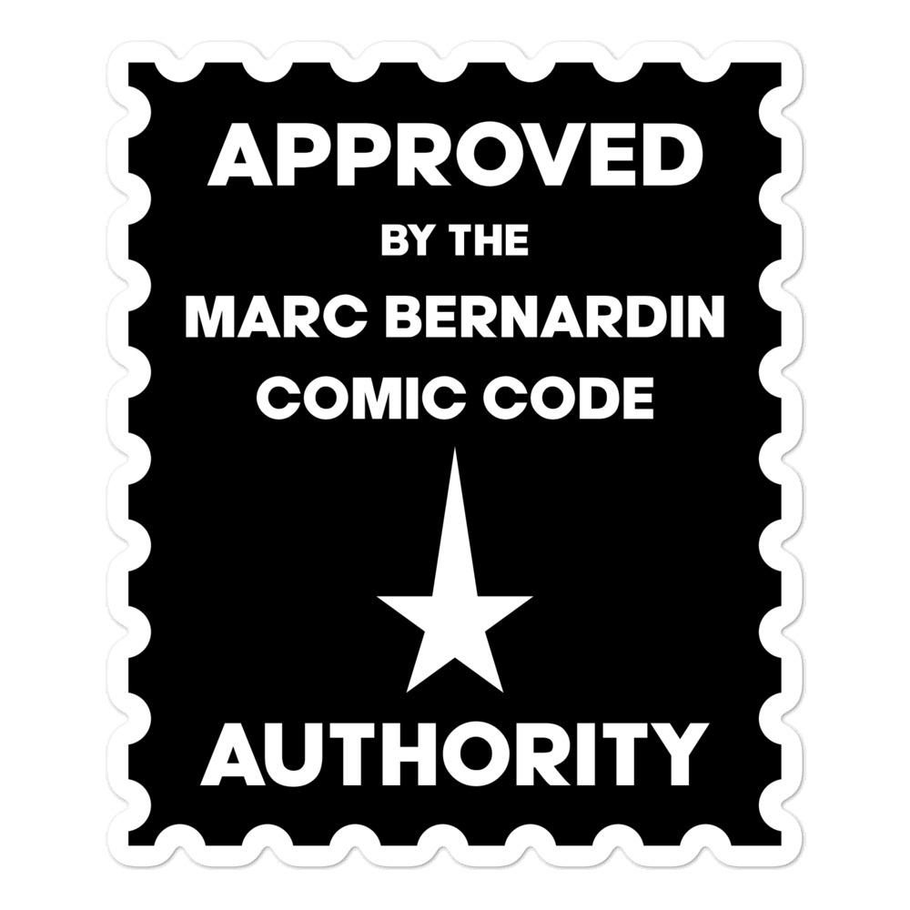 APPROVED BY MARC BERNARDIN Bubble-free stickers Embattled Clothing 5.5x5.5 