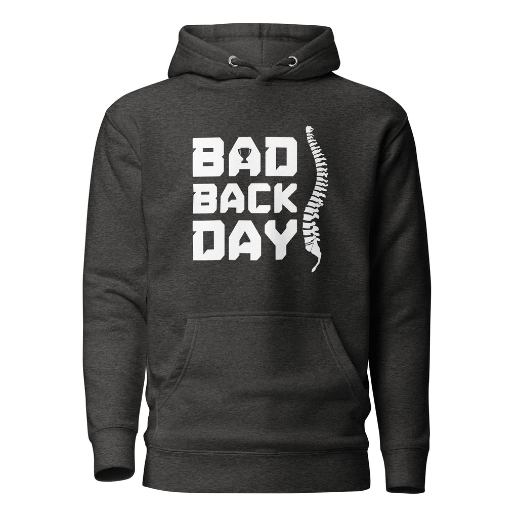 BAD BACK DAY Hoodie Embattled Clothing Charcoal Heather S 