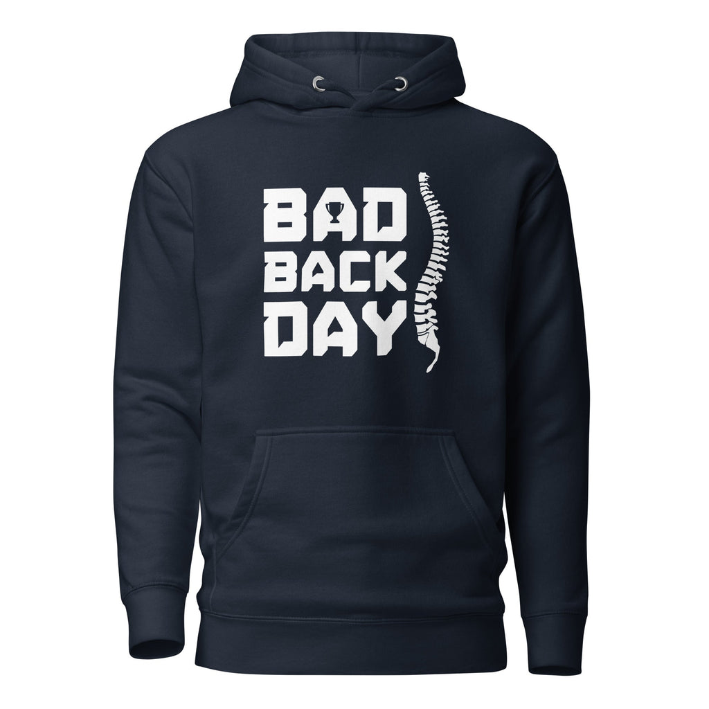 BAD BACK DAY Hoodie Embattled Clothing Navy Blazer S 