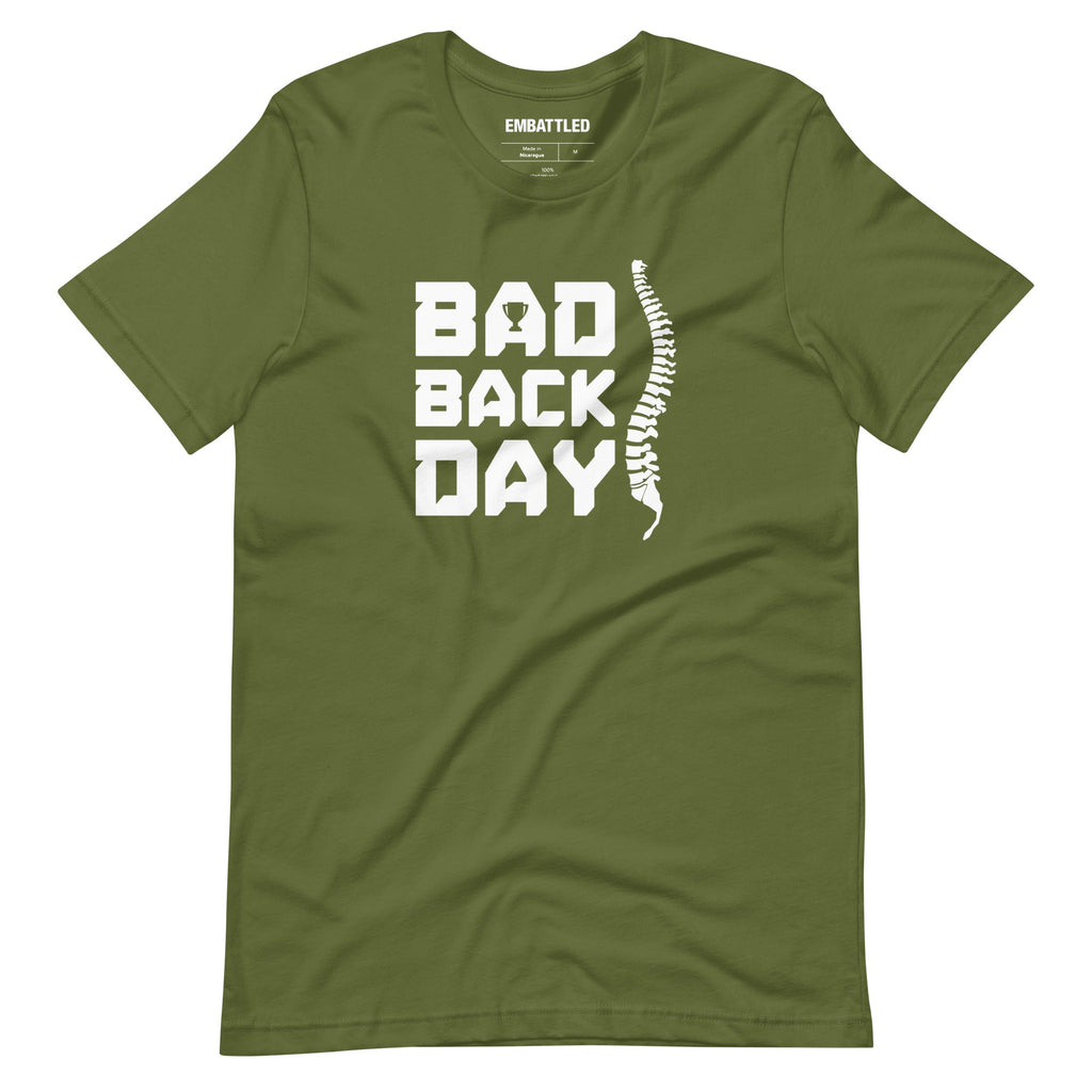 Bad Back Day t-shirt Embattled Clothing Olive S 