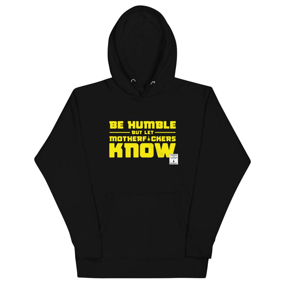 BE HUMBLE (CYBER YELLOW) Hoodie Embattled Clothing Black S 