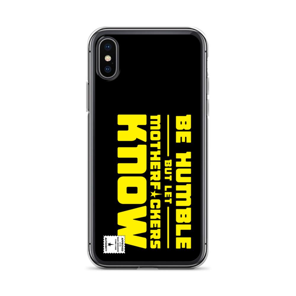 BE HUMBLE (CYBER YELLOW) iPhone Case Embattled Clothing iPhone X/XS 