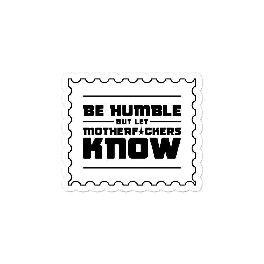 BE HUMBLE (HEMATITE) Bubble-free stickers Embattled Clothing 3x3 