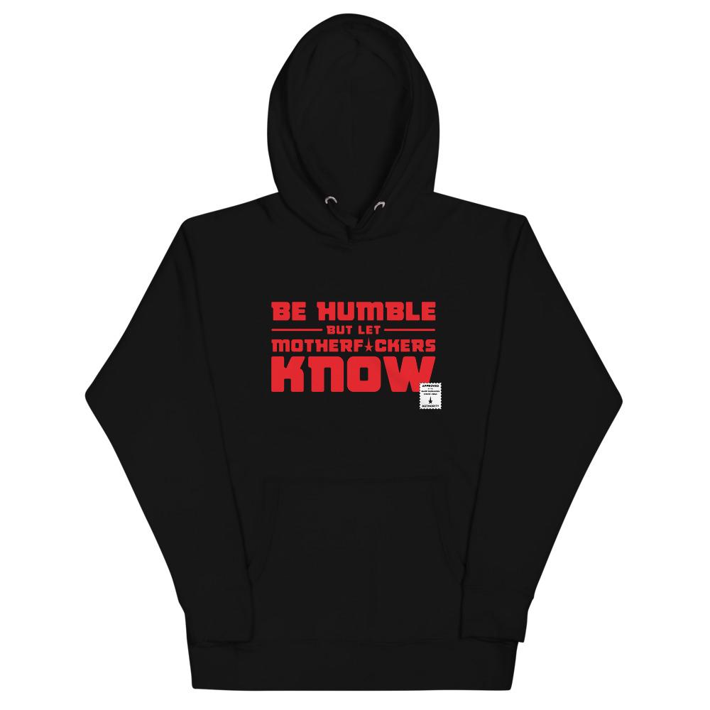 BE HUMBLE (LASER RED) Hoodie Embattled Clothing Black S 