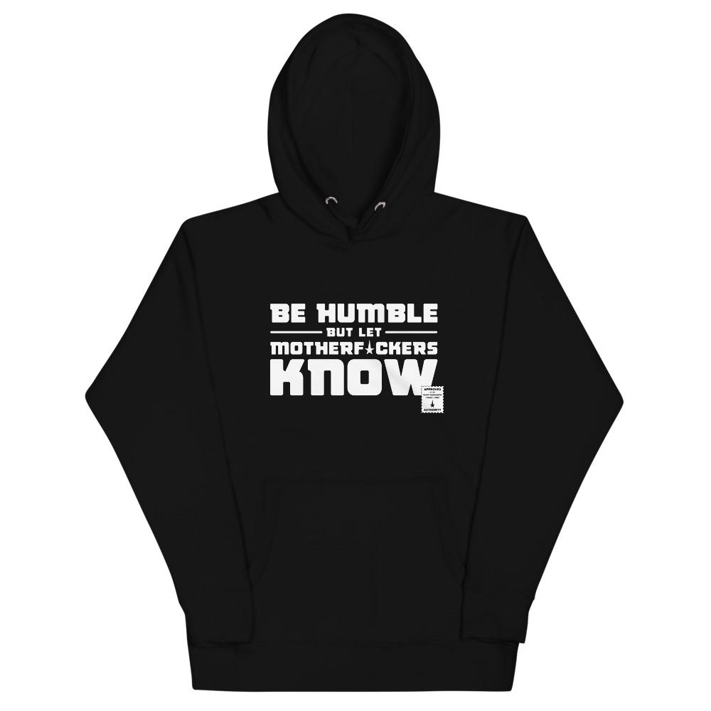BE HUMBLE (MOON WHITE) Hoodie Embattled Clothing Black S 