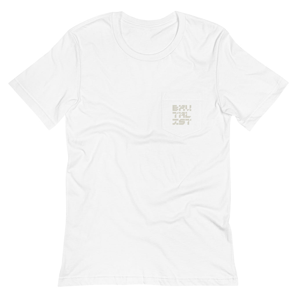 BRUTALIST Pocket T-Shirt Embattled Clothing White S 
