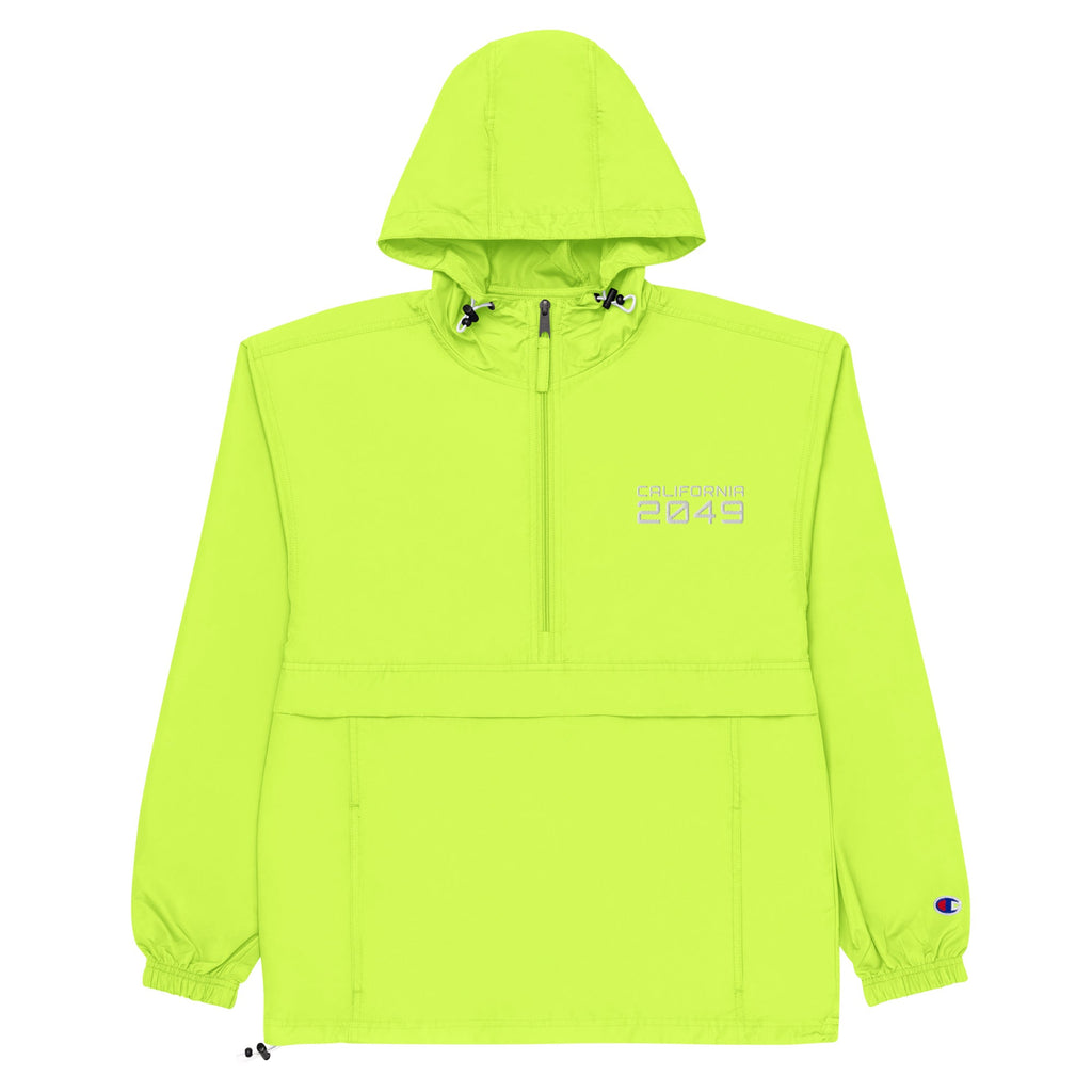 CALIFORNIA 2049 Embroidered Champion Packable Jacket Embattled Clothing Safety Green S 