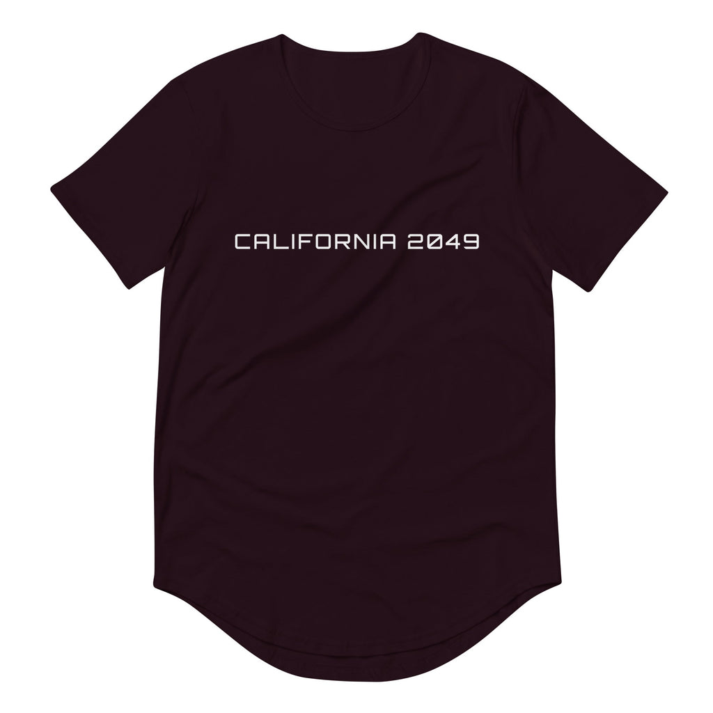 CALIFORNIA 2049 Men's Curved Hem T-Shirt Embattled Clothing Oxblood Black S 