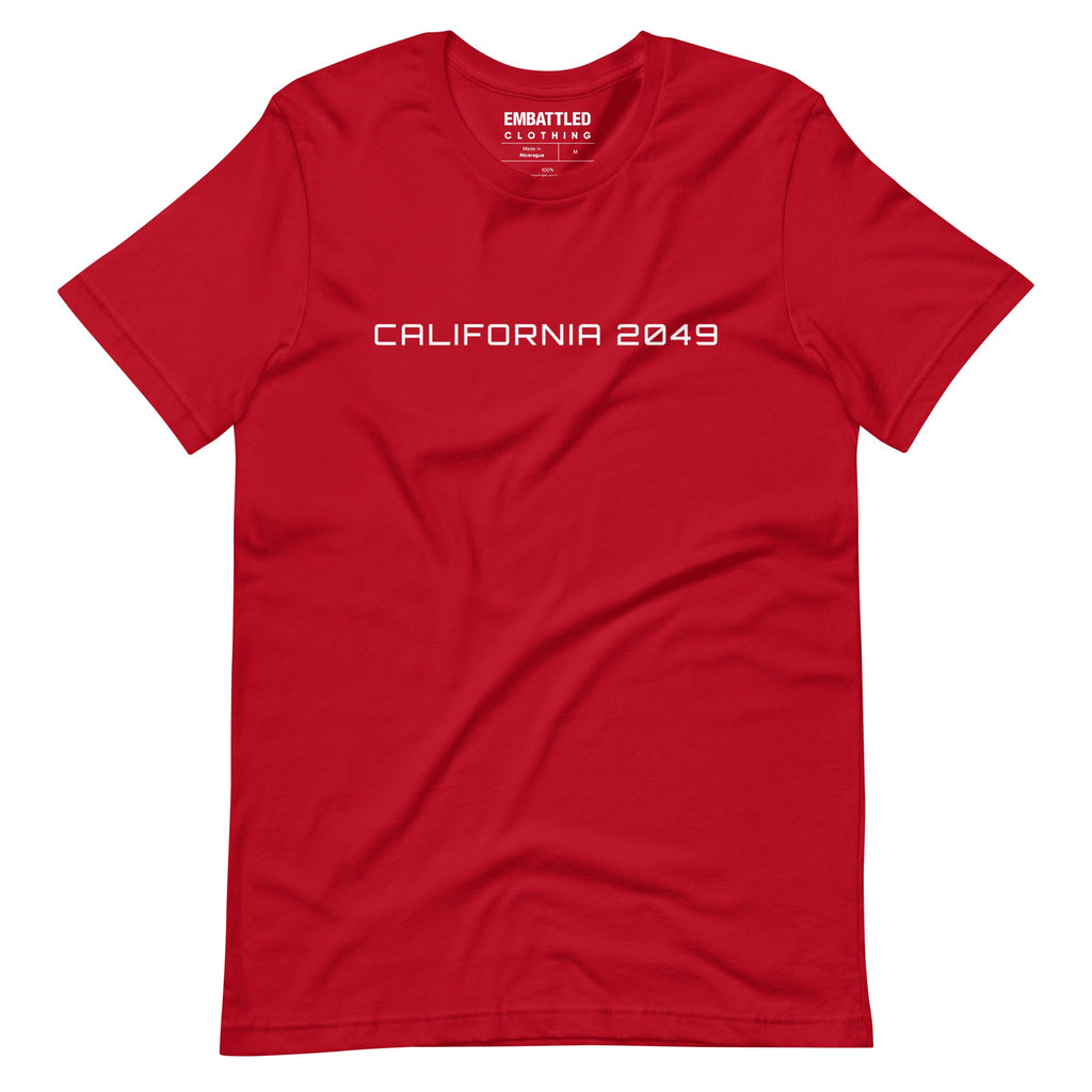 CALIFORNIA 2049 t-shirt Embattled Clothing Red XS 
