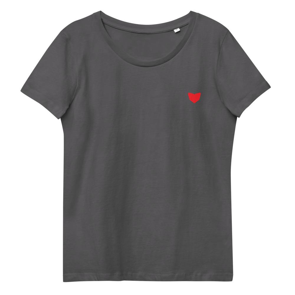 CYBER LOVE 2.0 Women's fitted eco tee Embattled Clothing Anthracite S 