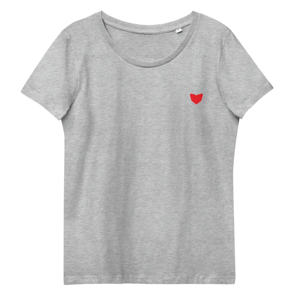 CYBER LOVE 2.0 Women's fitted eco tee Embattled Clothing Heather Grey S 